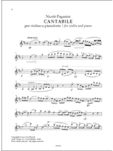Cantabile - Violon - PAGANINI - Partition - Violon